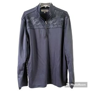 Mens Pebble Beach Dry-Luxe Gray Camo 1/4 Zip Sweatshirt Pullover Size XL
